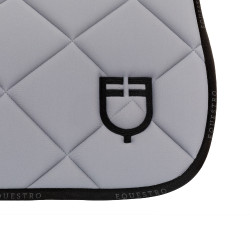 Tapis de dressage en tissu technique avec logo GP Equestro Gris / noir