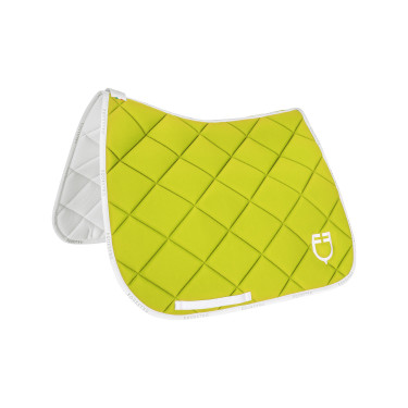 Tapis de dressage en tissu technique avec logo GP Equestro Citron / blanc Jaune