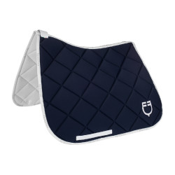 Tapis de dressage en tissu technique avec logo GP Equestro Marine / blanc Bleu