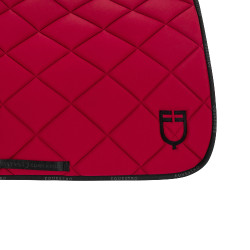 Tapis de dressage en tissu technique avec logo GP Equestro Vin / noir Rouge