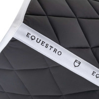Tapis de dressage en tissu technique avec logo brodé White Line Equestro Asphalte Gris