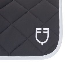 Tapis de dressage en tissu technique avec logo brodé White Line Equestro Asphalte Gris