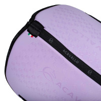 Tapis de dressage en lycra avec grip en gel et dessous en fibre de bambou Acavallo Lilas / noir Violet Tapis de dressage en lycra avec grip en gel et dessous en fibre de bambou Acavallo Lilas / noir Violet