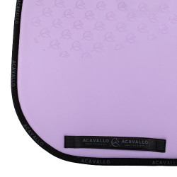 Tapis de dressage en lycra avec grip en gel et dessous en fibre de bambou Acavallo Lilas / noir Violet