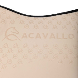 Tapis de dressage en lycra avec grip en gel et dessous en fibre de bambou Acavallo Sable / noir Jaune