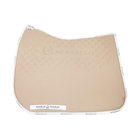 Tapis de dressage en lycra avec grip en gel et dessous en fibre de bambou Acavallo Sable / blanc Beige Tapis de dressage en lycra avec grip en gel et dessous en fibre de bambou Acavallo Sable / blanc Beige