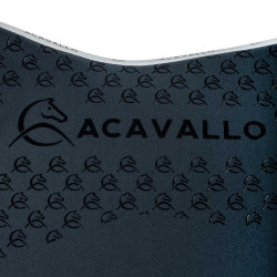 Tapis de dressage en lycra avec grip en gel et dessous en fibre de bambou Acavallo Fumée dorée / blanc Gris