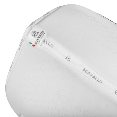 Tapis de dressage en lycra avec grip en gel et dessous en fibre de bambou Acavallo Blanc / blanc