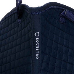 Tapis de dressage en coton modelé Equestro Marine Bleu marine