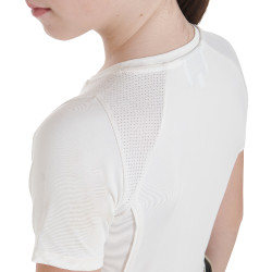 T-shirt d'entraînement technique enfant Equestro Blanc