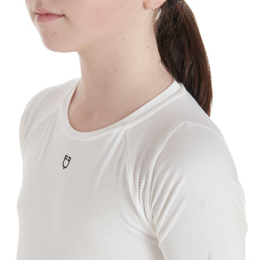 T-shirt d'entraînement technique enfant Equestro Blanc