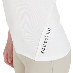 T-shirt d'entraînement technique enfant Equestro Blanc