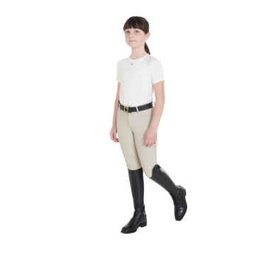 T-shirt d'entraînement technique enfant Equestro Blanc