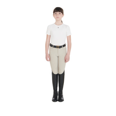 T-shirt d'entraînement technique enfant Equestro Blanc
