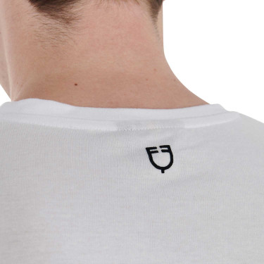 T-shirt ajusté avec logo sur la poitrine homme Equestro T-shirt ajusté avec logo sur la poitrine homme Equestro