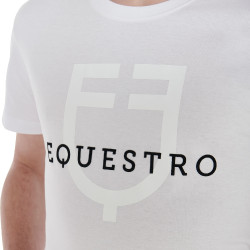 T-shirt ajusté avec logo sur la poitrine homme Equestro Blanc T-shirt ajusté avec logo sur la poitrine homme Equestro Blanc