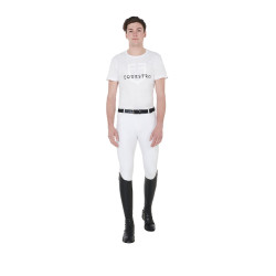 T-shirt ajusté avec logo sur la poitrine homme Equestro Blanc T-shirt ajusté avec logo sur la poitrine homme Equestro Blanc