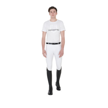 T-shirt ajusté avec logo sur la poitrine homme Equestro T-shirt ajusté avec logo sur la poitrine homme Equestro