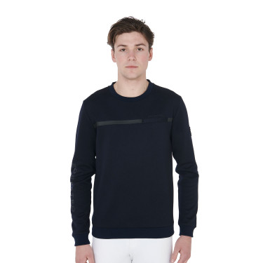 Sweat en interlock homme avec col rond Equestro Sweat en interlock homme avec col rond Equestro