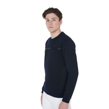 Sweat en interlock homme avec col rond Equestro Sweat en interlock homme avec col rond Equestro
