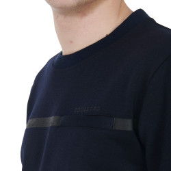 Sweat en interlock homme avec col rond Equestro Marine Bleu marine Sweat en interlock homme avec col rond Equestro Marine Bleu marine