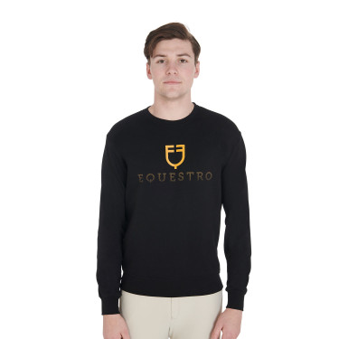 Sweat en coton homme avec logo sur la poitrine Equestro Sweat en coton homme avec logo sur la poitrine Equestro