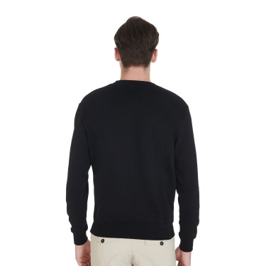 Sweat en coton homme avec logo sur la poitrine Equestro Sweat en coton homme avec logo sur la poitrine Equestro