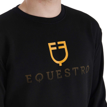 Sweat en coton homme avec logo sur la poitrine Equestro Sweat en coton homme avec logo sur la poitrine Equestro