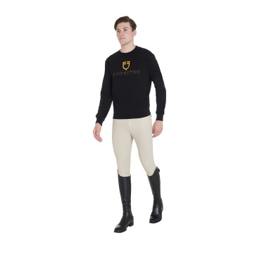 Sweat en coton homme avec logo sur la poitrine Equestro Sweat en coton homme avec logo sur la poitrine Equestro