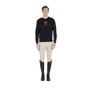 Sweat en coton homme avec logo sur la poitrine Equestro Sweat en coton homme avec logo sur la poitrine Equestro