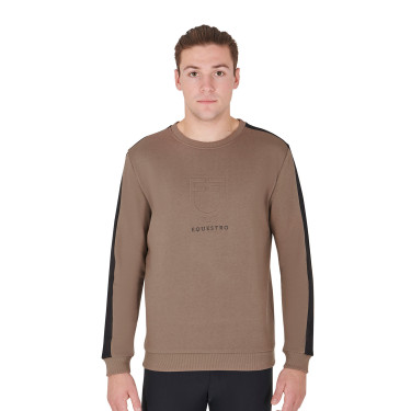 Sweat d'hiver homme avec col rond en coton Equestro Sweat d'hiver homme avec col rond en coton Equestro
