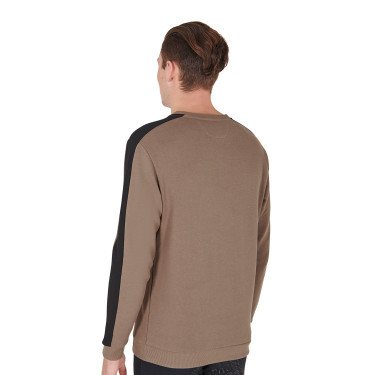 Sweat d'hiver homme avec col rond en coton Equestro Sweat d'hiver homme avec col rond en coton Equestro