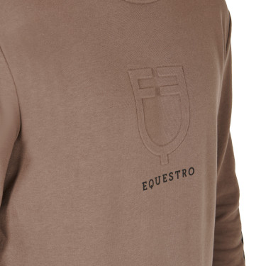 Sweat d'hiver homme avec col rond en coton Equestro Sweat d'hiver homme avec col rond en coton Equestro