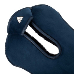Amortisseur suede full mouton Acavallo Bleu / noir