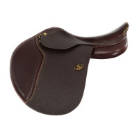 Selle obstacle Veneziano avec panneaux en laine Acavallo Marron foncé