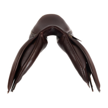 Selle obstacle Veneziano avec panneaux en laine Acavallo Marron foncé