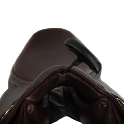 Selle obstacle Veneziano avec panneaux en laine Acavallo Marron foncé