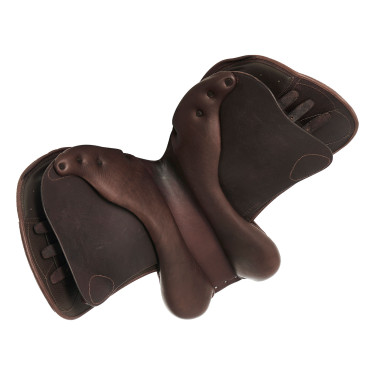 Selle obstacle Modigliani avec panneaux en latex Acavallo Marron foncé