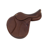 Selle obstacle Modigliani avec panneaux en laine Acavallo Cognac Marron
