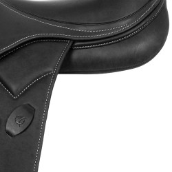 Selle obstacle Modigliani avec panneaux en laine Acavallo Noir