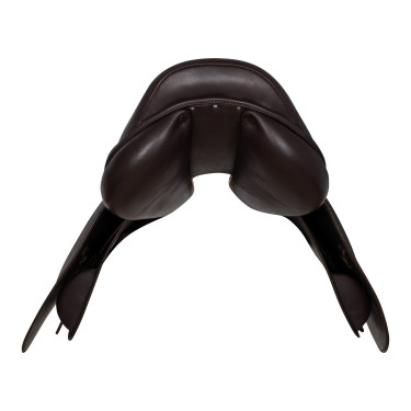 Selle obstacle en cuir martelé Supreme Evolution New Equestro Marron foncé