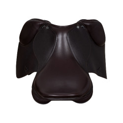 Selle obstacle en cuir français martelé Supreme Evolution Equestro Marron foncé Selle obstacle en cuir français martelé Supreme Evolution Equestro Marron foncé