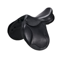 Selle obstacle en cuir double Meredith Equestro Noir Selle obstacle en cuir double Meredith Equestro Noir