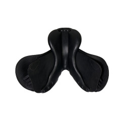 Selle obstacle en cuir double Meredith Equestro Noir