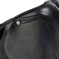 Selle obstacle en cuir double Meredith Equestro Noir