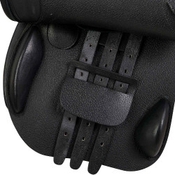 Selle obstacle en cuir double Meredith Equestro Noir