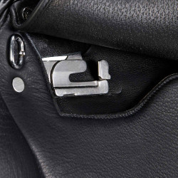 Selle obstacle en cuir double Meredith Equestro Noir