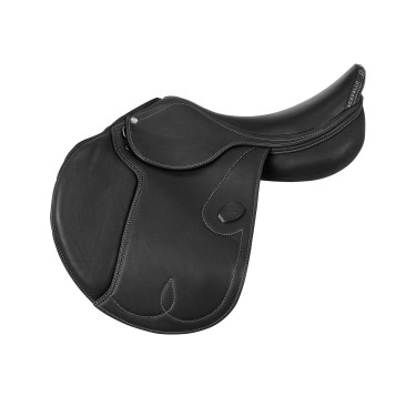 Selle obstacle Botticelli avec panneaux en laine Acavallo Noir