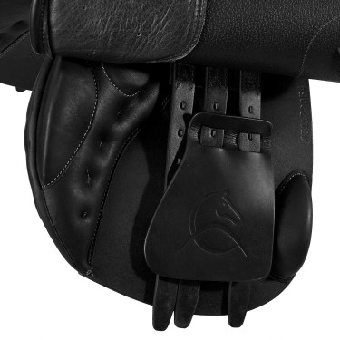 Selle obstacle Botticelli avec panneaux en laine Acavallo Noir