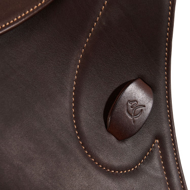 Selle obstacle Botticelli avec panneaux en laine Acavallo Marron foncé